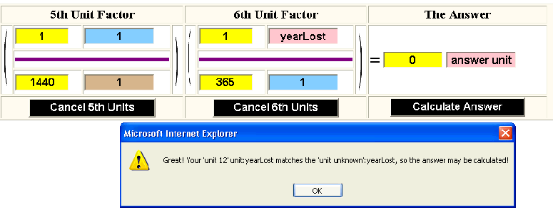 Check Uncancelled Unit with Unit of Unknown then push Calculate