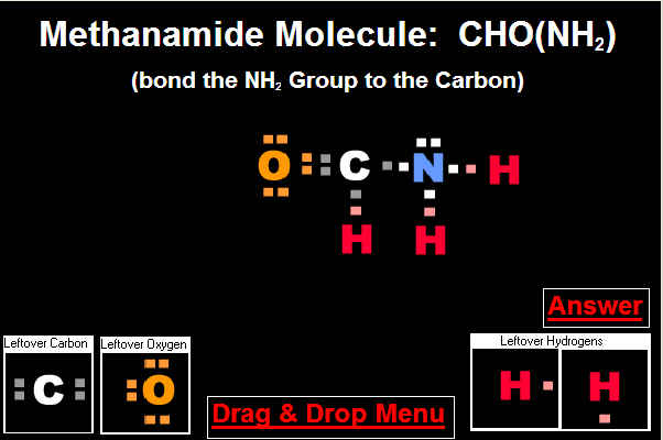 Dot Structure for Methanamide Molecule