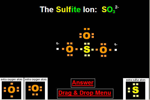 Sulfite Ion Dot Structure