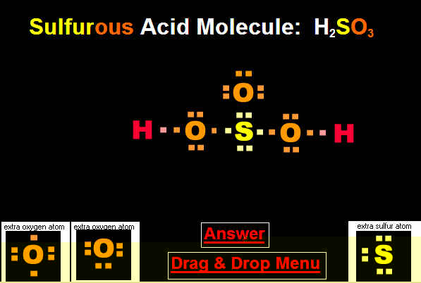 Sulfurous Acid Dot Structure